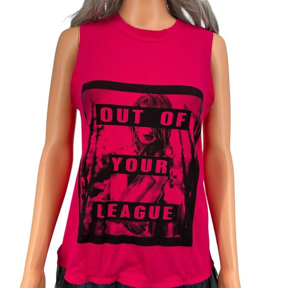 KTOO Hot Pink Sleeveless Shirt With Tulle Skirt Attached Medium Punk Grunge - Picture 2 of 5